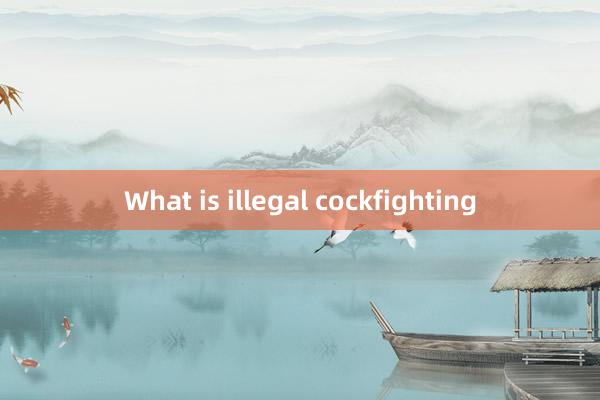 What is illegal cockfighting