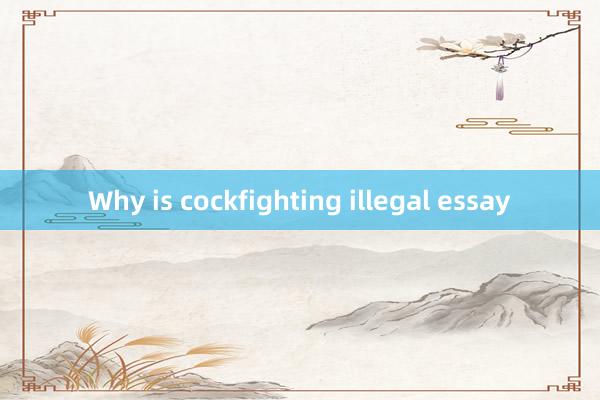 Why is cockfighting illegal essay