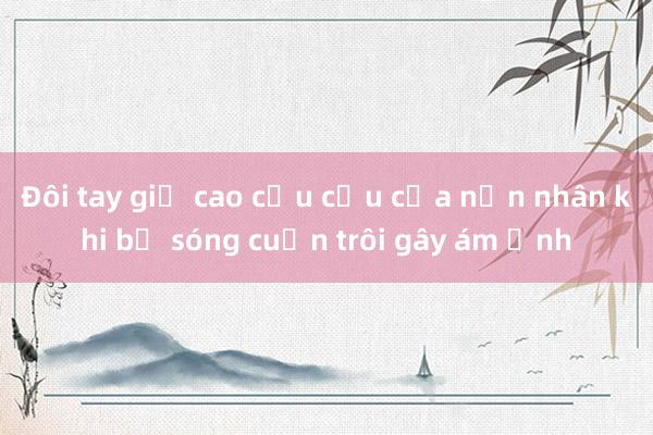 Đôi tay giơ cao cầu cứu của nạn nhân khi bị sóng cuốn trôi gây ám ảnh