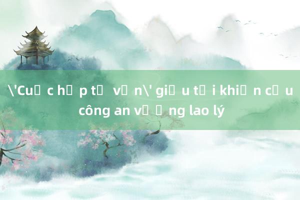 'Cuộc họp tư vấn' giấu tội khiến cựu công an vướng lao lý