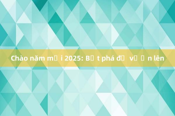 Chào năm mới 2025: Bứt phá để vươn lên