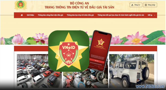 Giao diện trang đấu giá.